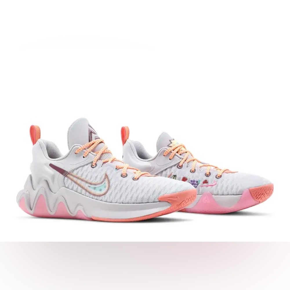 Nike Giannis Immortality 'Force Field’ Embroidered Sneakers White Pink Purple